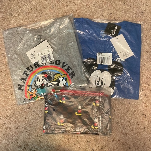 Girls Disney Mickey Mouse Bundle T-Shirt Zipper Bag Nature Lover Love Our Planet - Picture 5 of 6